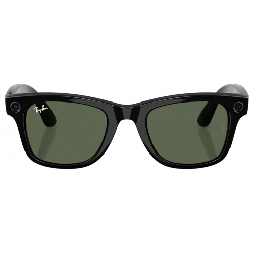 Умные очки Ray-Ban Meta* Wayfarer Gen 2 Shiny Black, Солнцезащитные линзы G-15 Green (RW4012), размер M